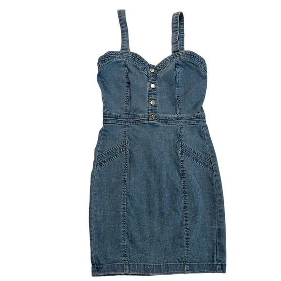 nina rossi Dresses & Skirts - Nina Rossi Jean Overall Mini Dress Size Medium